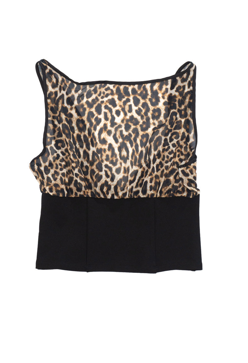 Sheer Leopard Print Top - Image 2