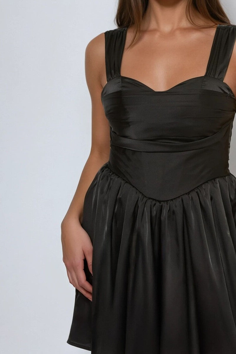 Satin Sweetheart Mini Dress - Image 2