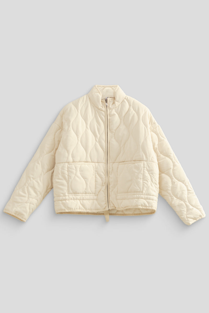 Quilted Drawstring-Hem Jacket - Image 11