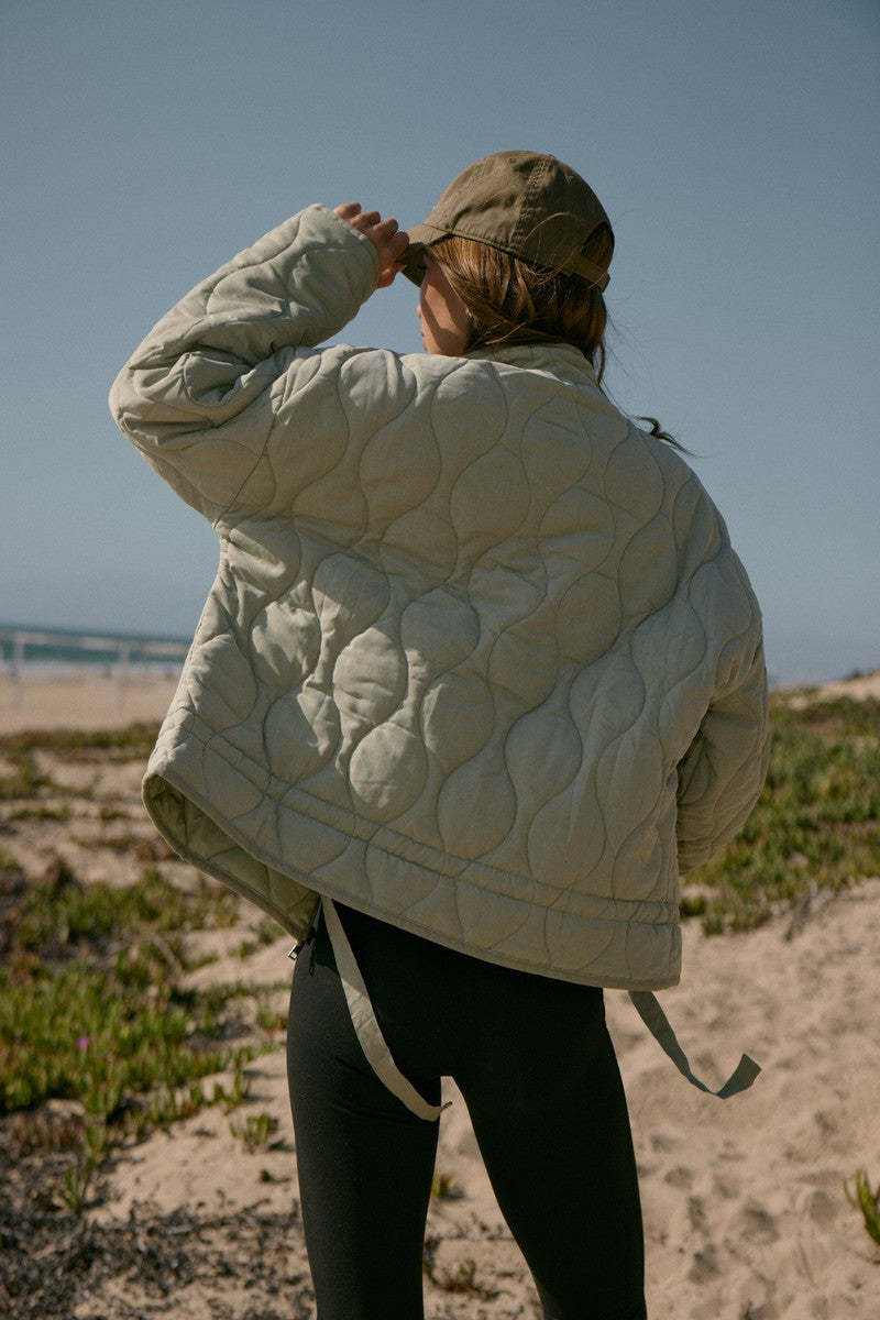 Quilted Drawstring-Hem Jacket - Image 6