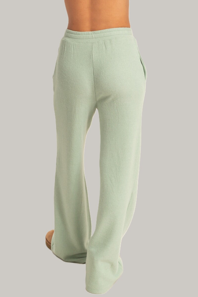 Waffle Knit Wide-Leg Pants - Image 3