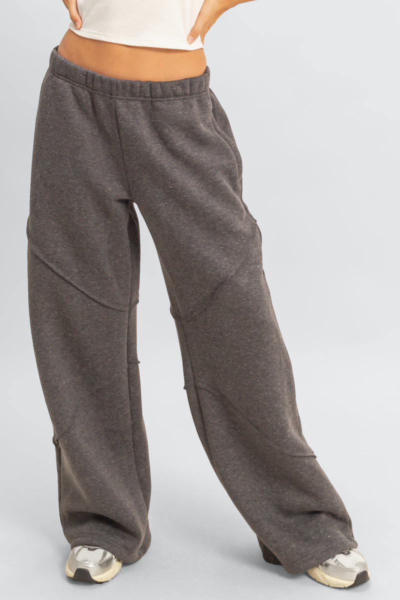 Exposed-Seam Wide-Leg Joggers - Image 5