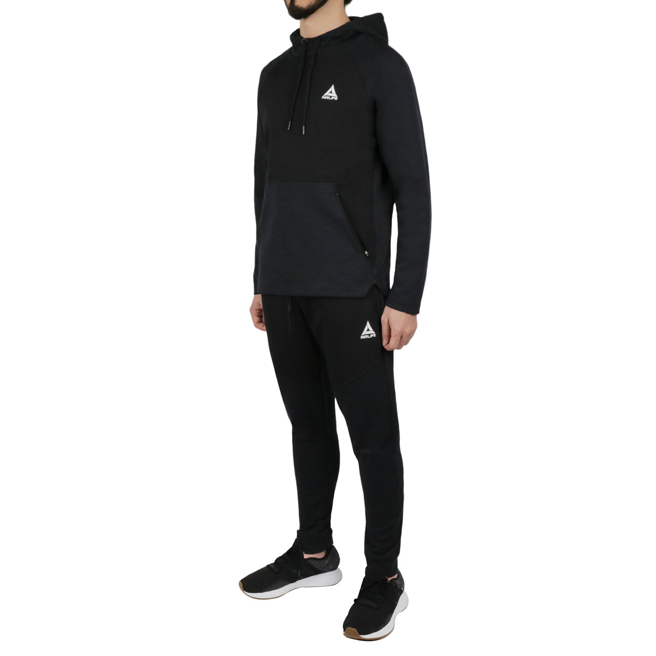 Men's Kangroo Tracksuit in Black - Image 3