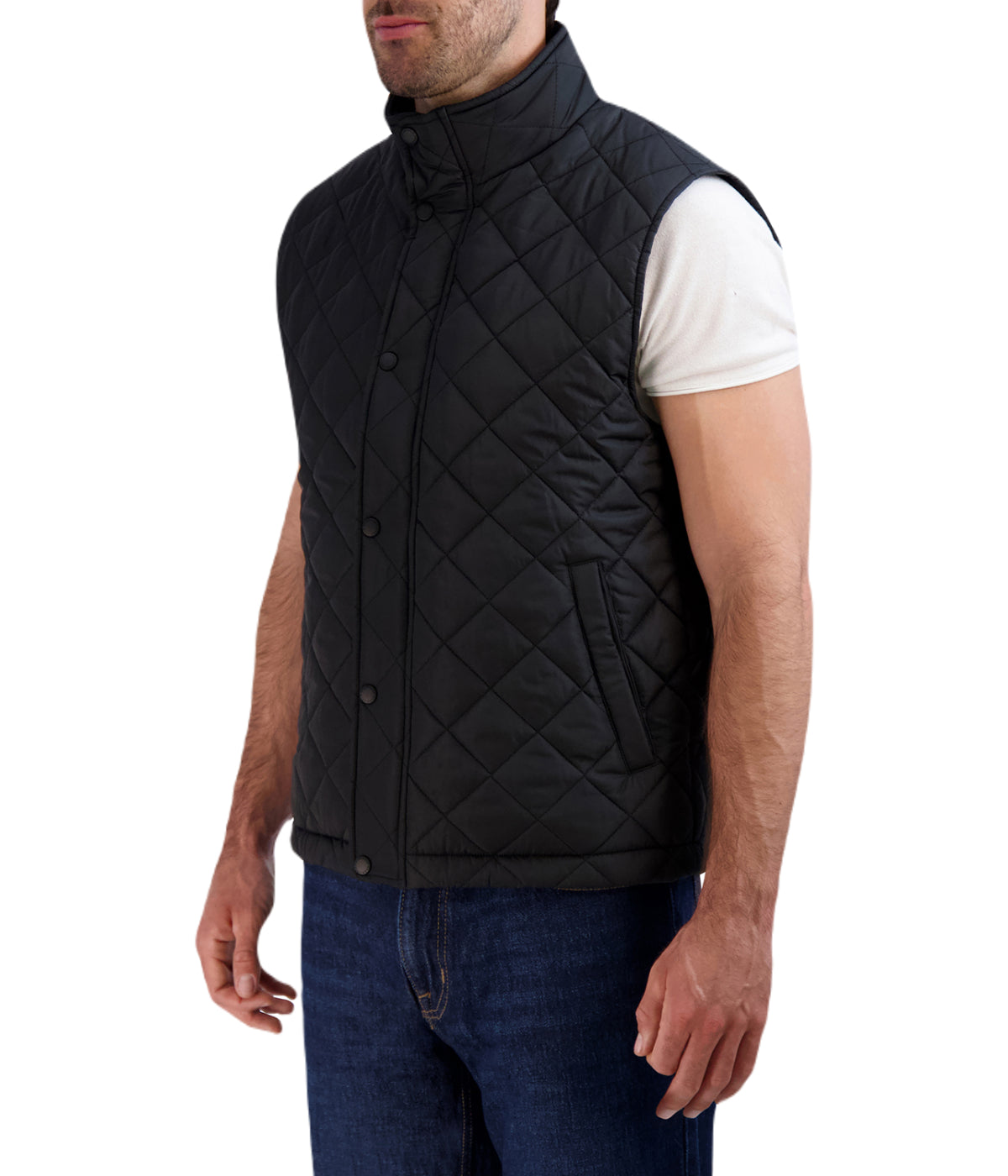 Quilted Vest Black - Image 3