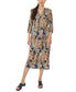 V-Neck Midi Dress with Tie Waist - Image 6