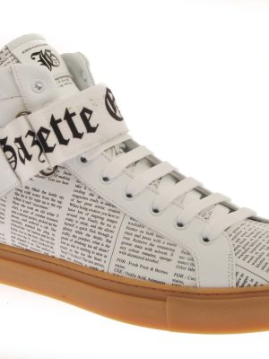 High Top Newsprint Sneakers