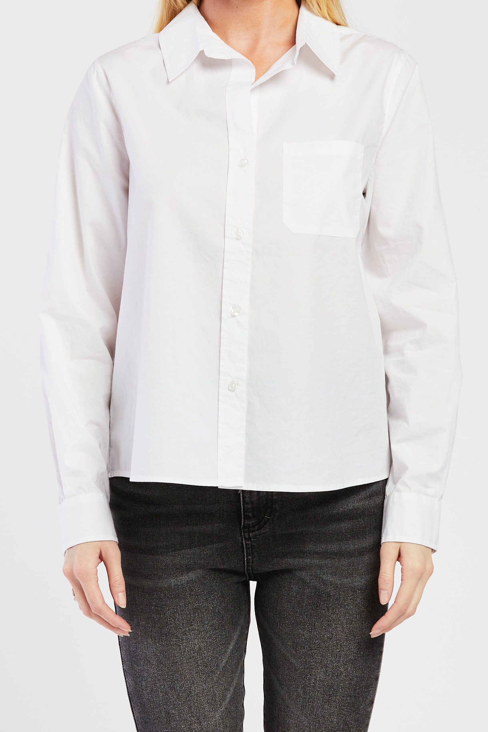 Chelina White Shirt with Long Sleeves