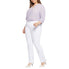 Marilyn Straight Jean in Optic White - Plus - Image 4