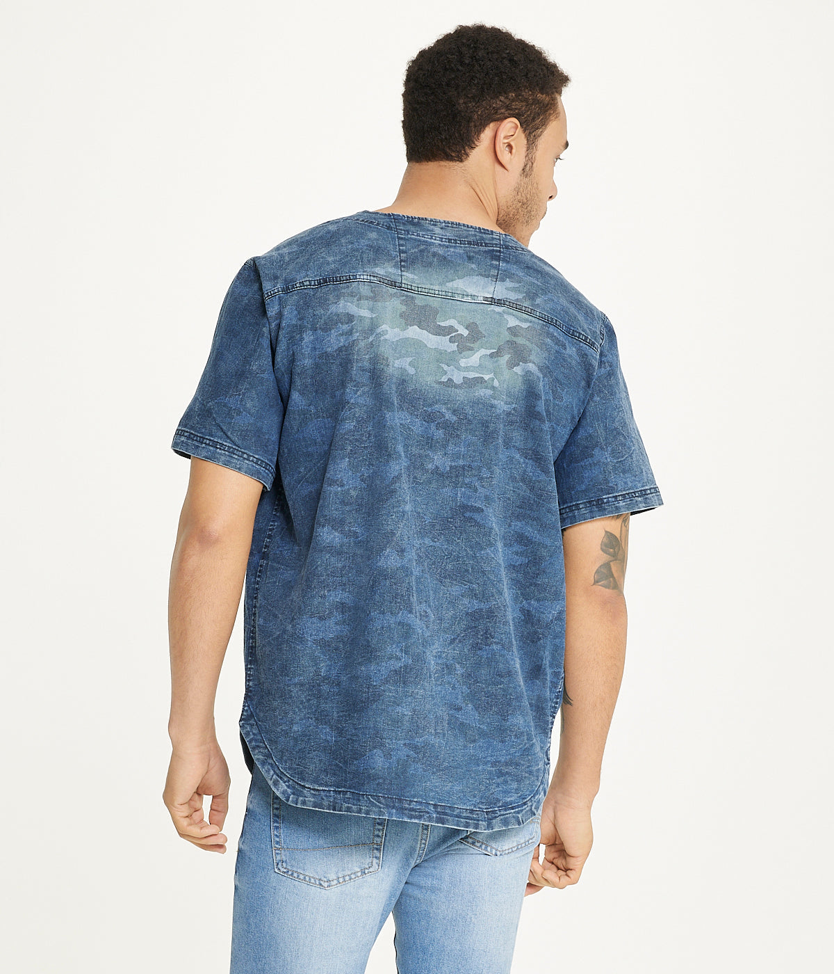 Brooklyn Laundry Men's Baseball Denim Shirt Navy - Image 2