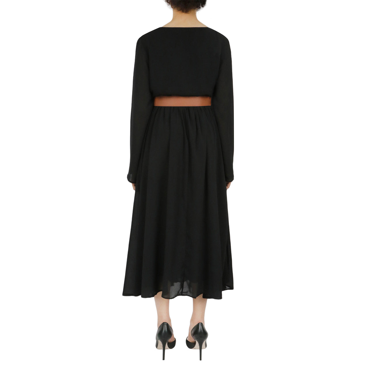 Belted Long Sleeve Dress - Image 8