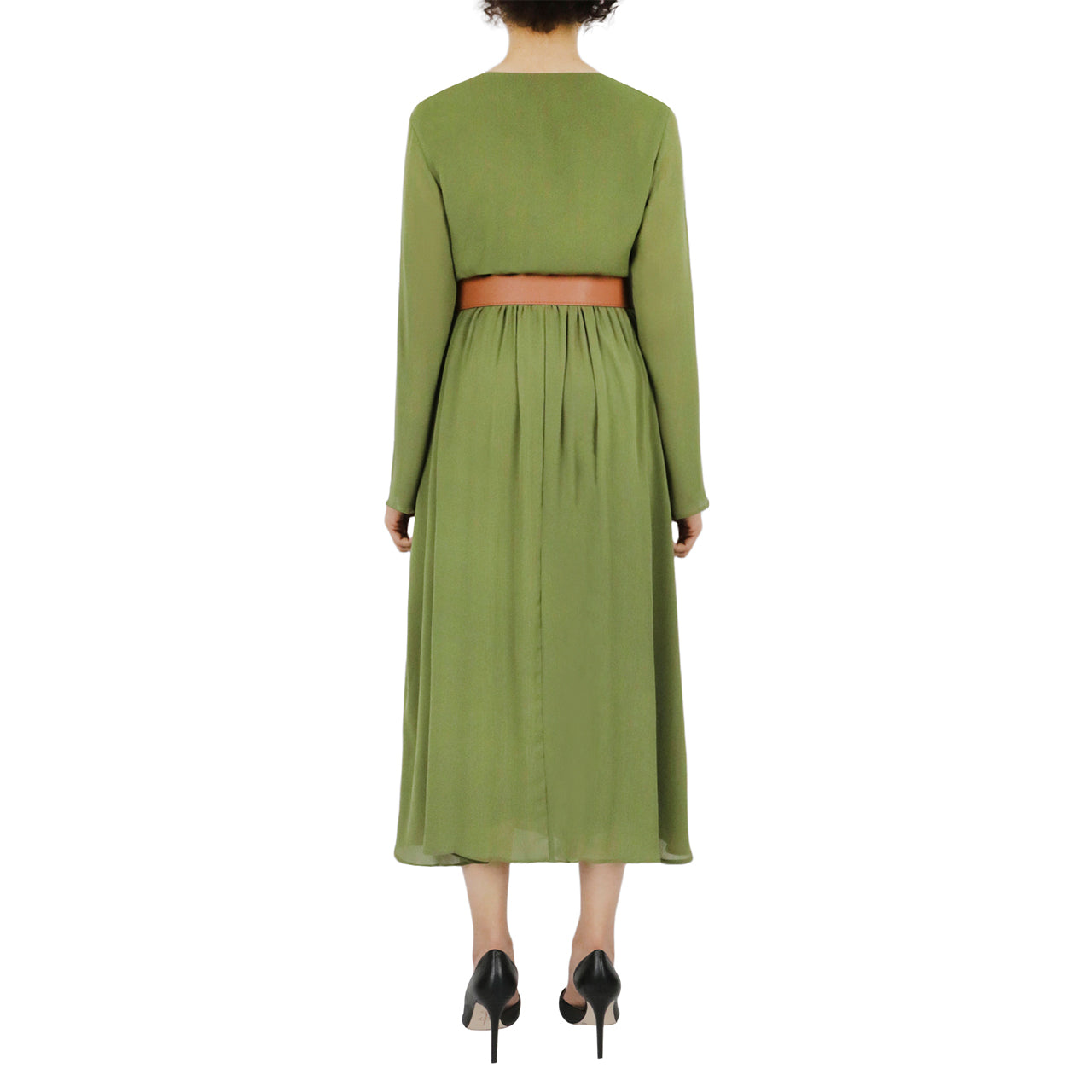 Belted Long Sleeve Dress - Image 5