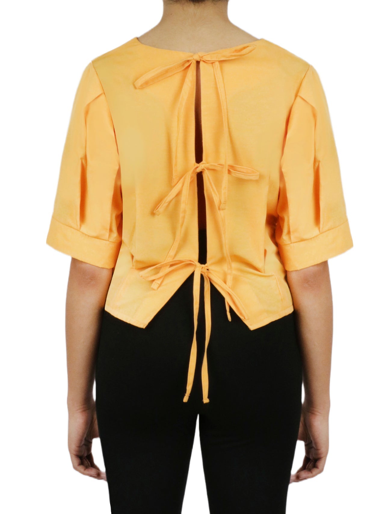 Cropped Tie Back Blouse - Image 6