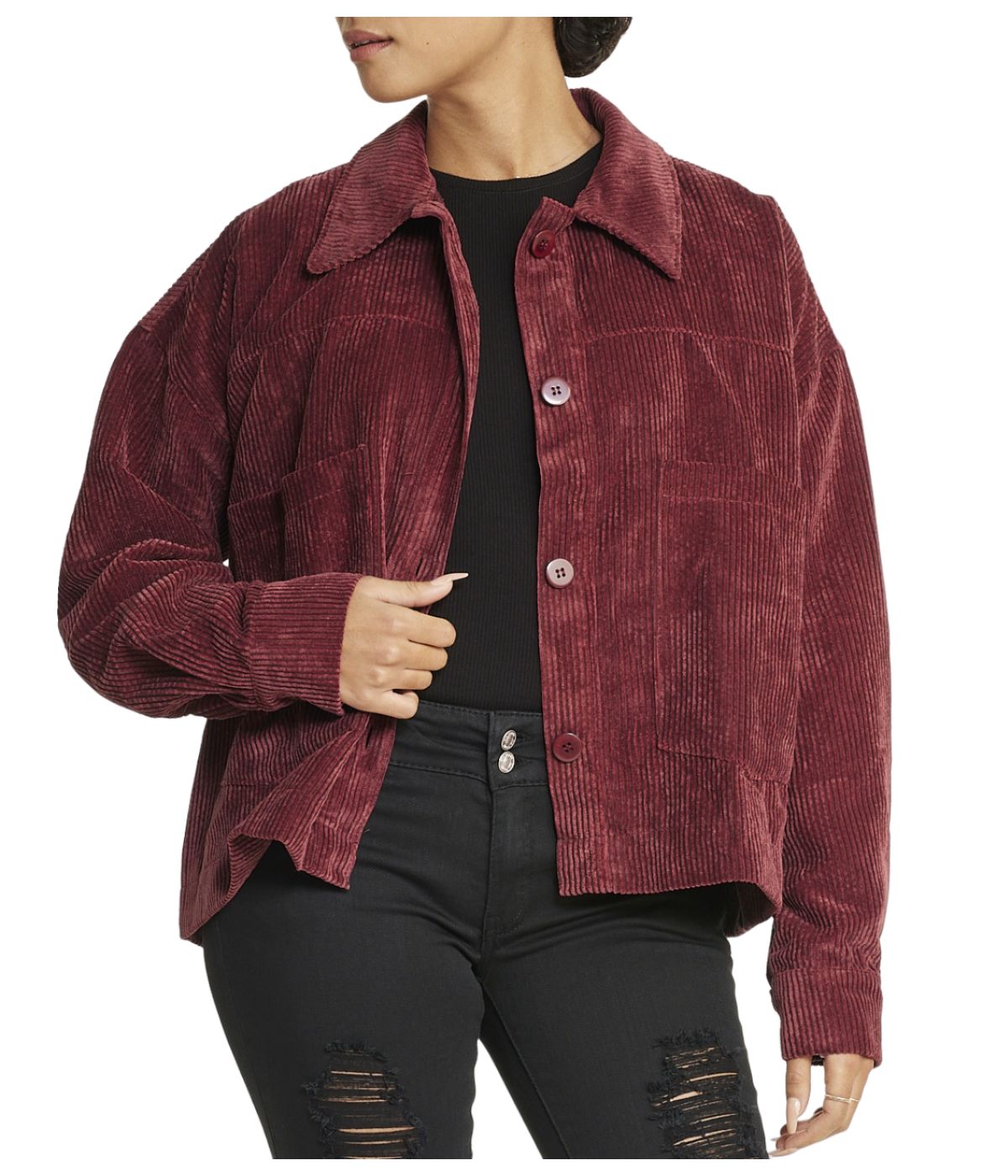 Velvet Corduroy Shacket - Image 11