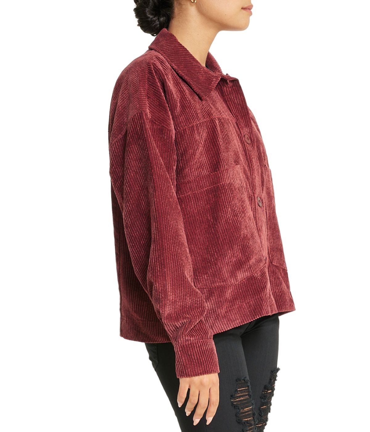 Velvet Corduroy Shacket - Image 13