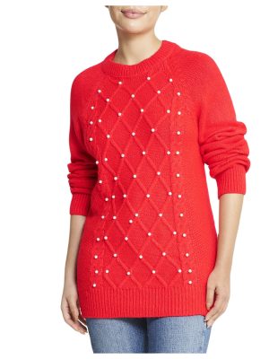 Embellished Cable Pullover