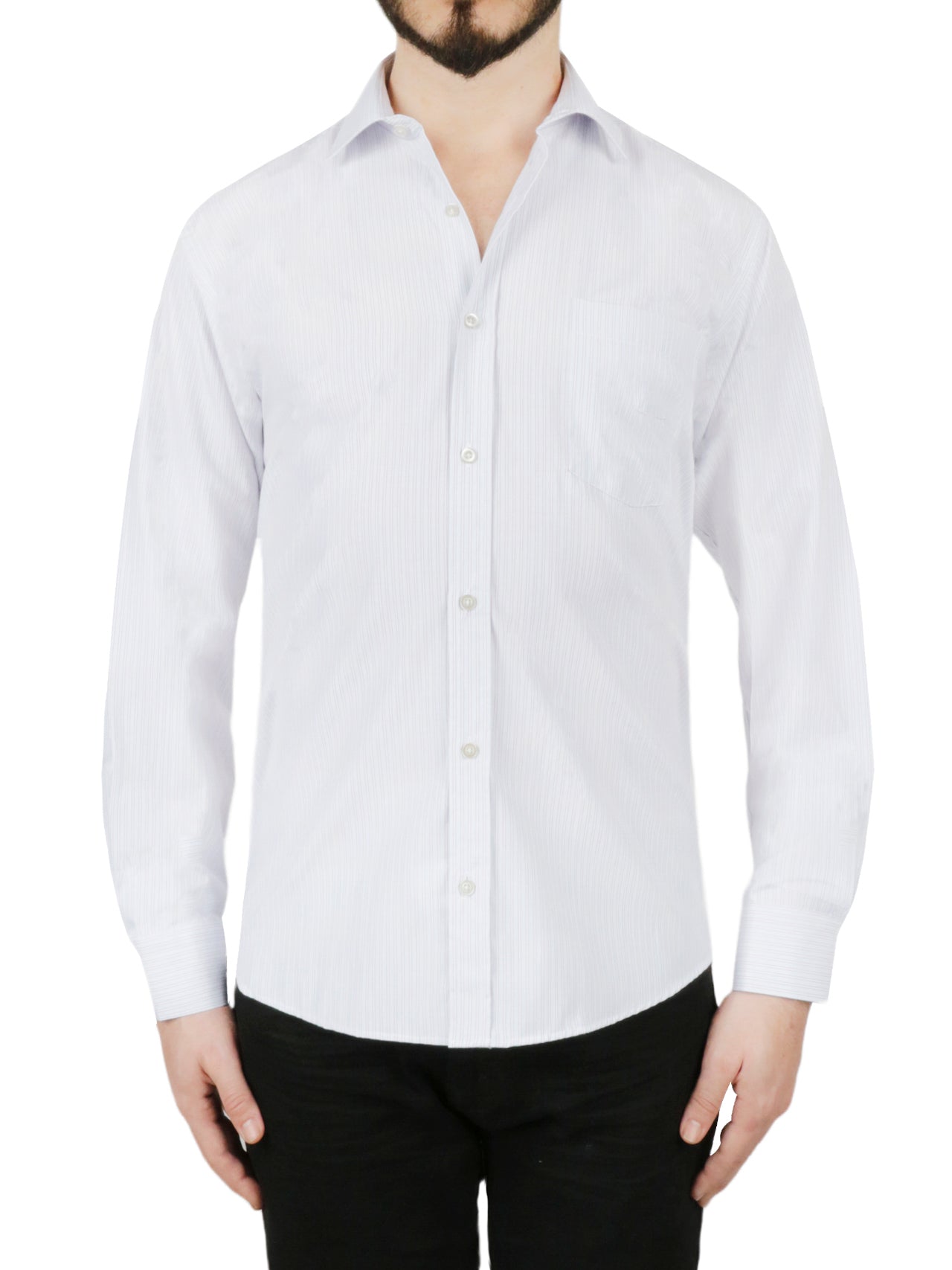 White Stripe Dress Shirt - Image 2