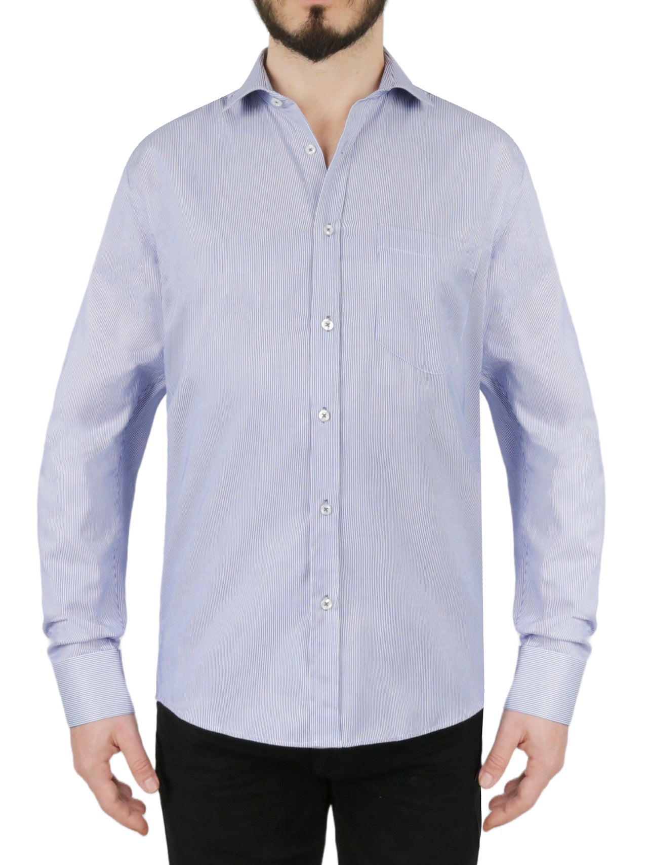 Blue Striped Dress Shirt - Image 3