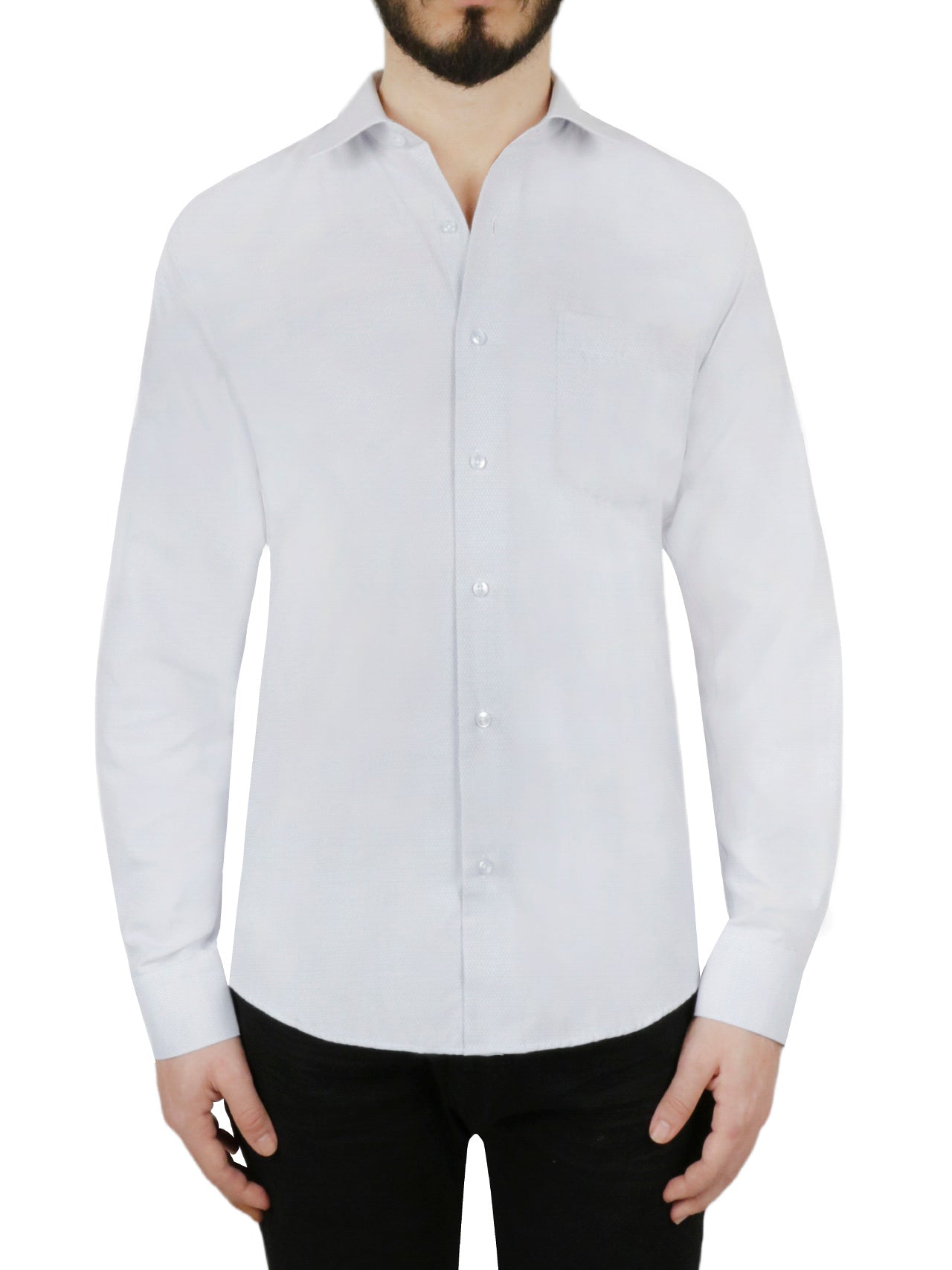 Beige Small Checkered Dress Shirt - Image 2