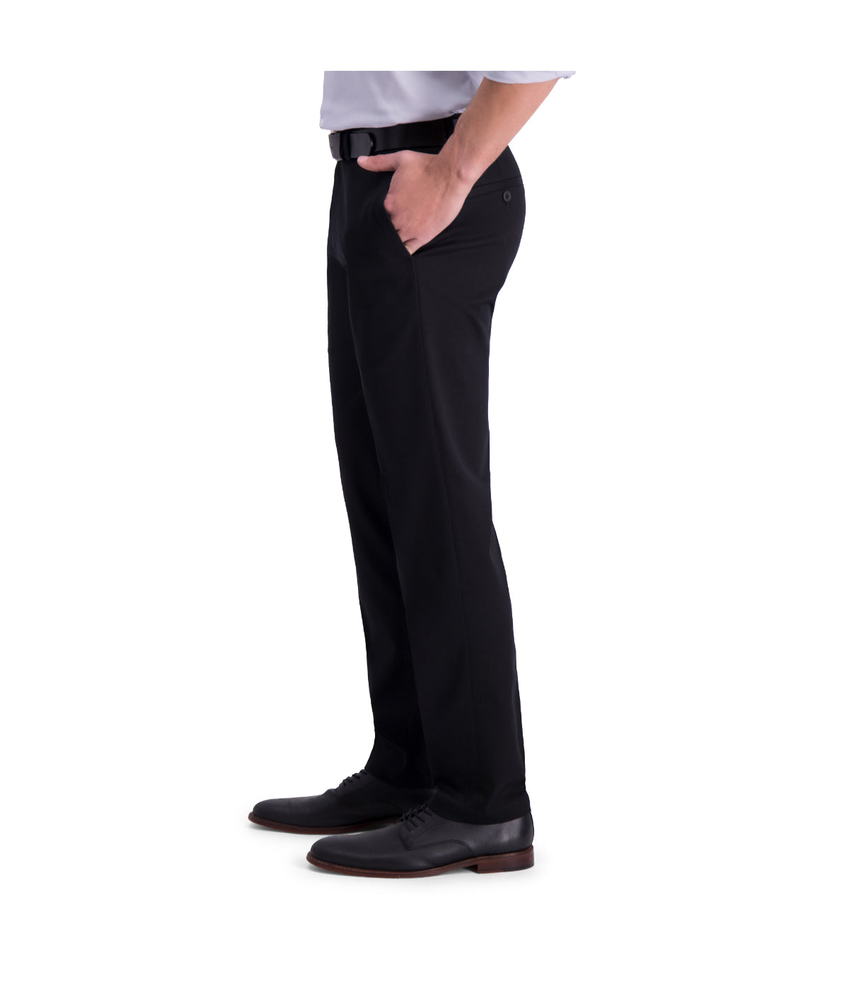 Haggar Men's Iron Free Premium Khaki-Slim/Straight Fit Black - Image 3