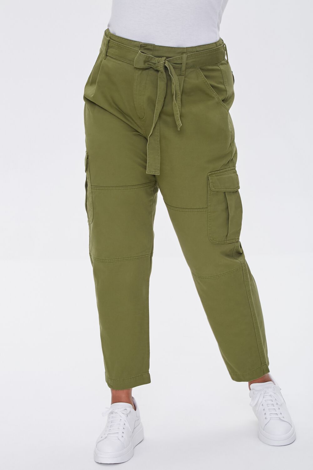 Plus Size Ankle Cargo Pants - Image 2