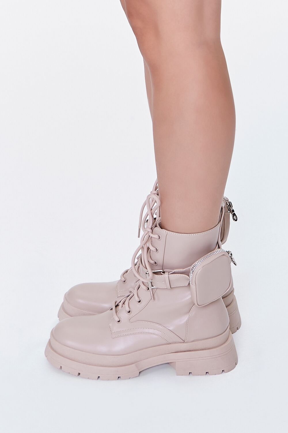 Coin Purse Lace-Up Combat Boots - Image 6