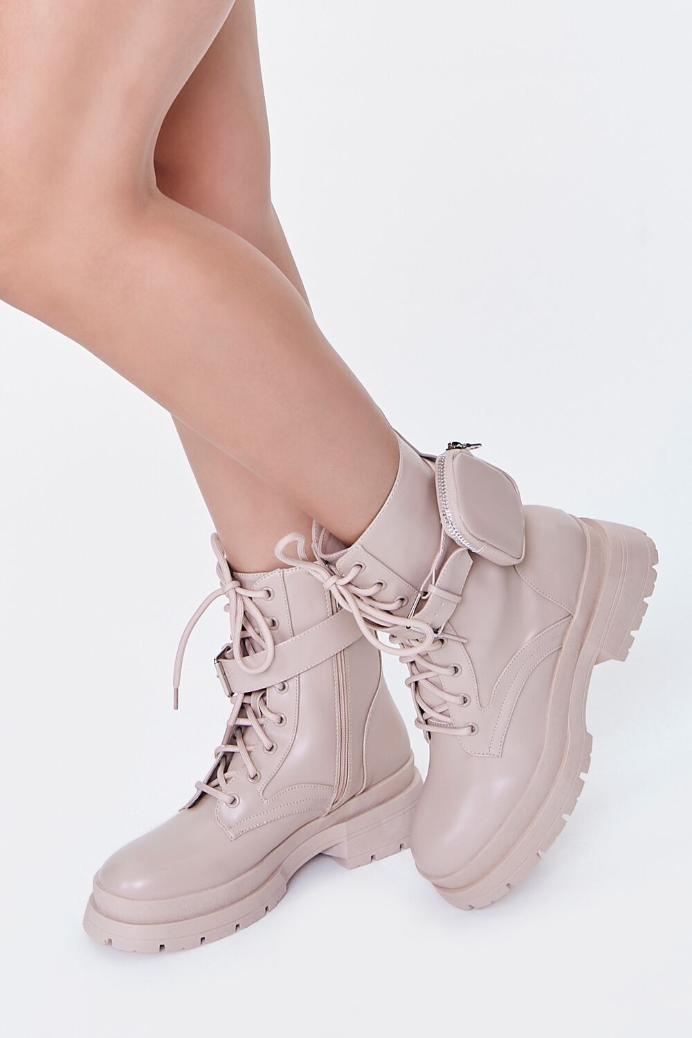 Coin Purse Lace-Up Combat Boots - Image 9