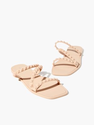 Studded Square-Toe Sandals