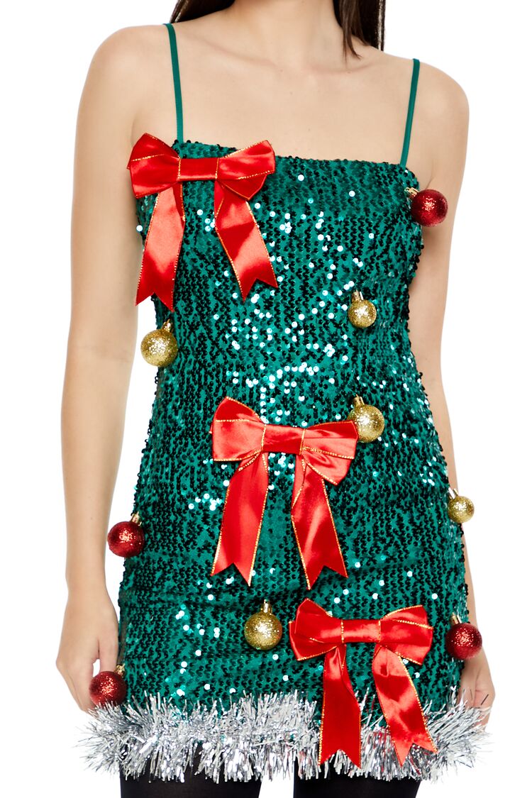 Sequin Christmas Tree Dress - Image 5