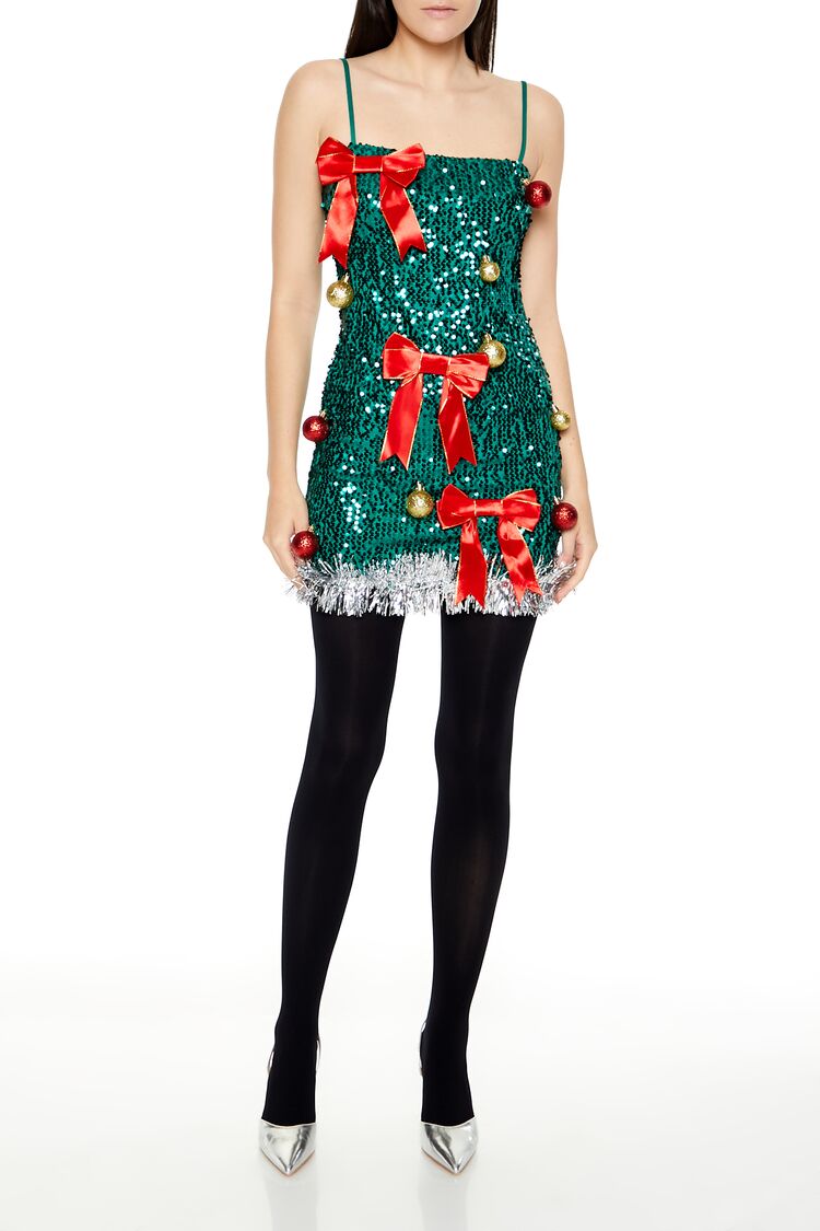 Sequin Christmas Tree Dress - Image 7