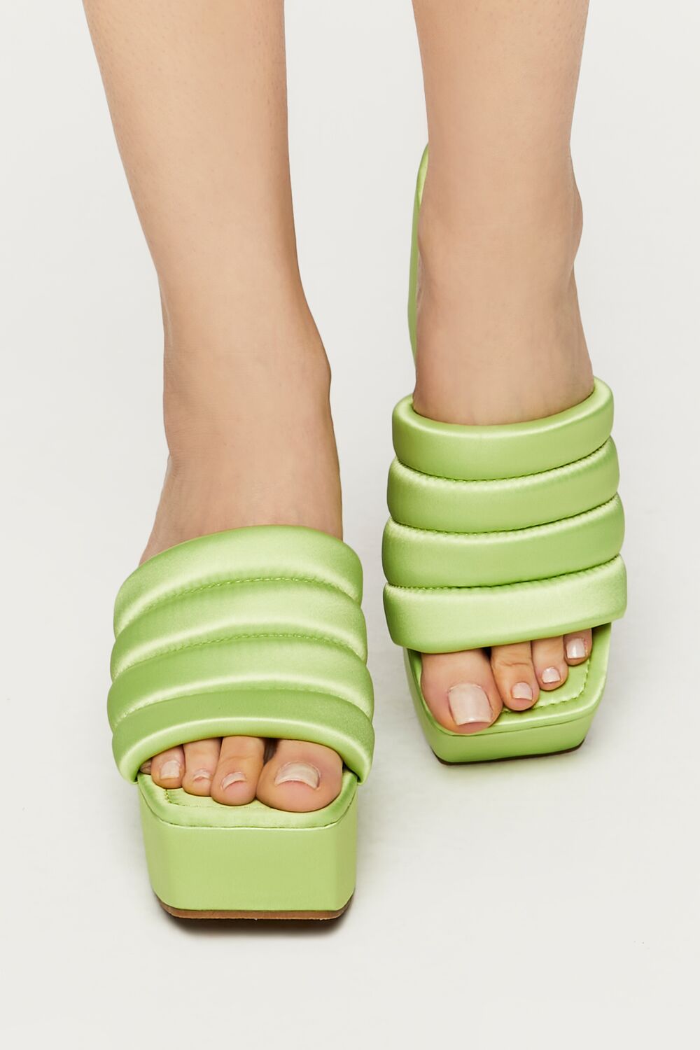 Satin Wrapped Platform Wedges - Image 4