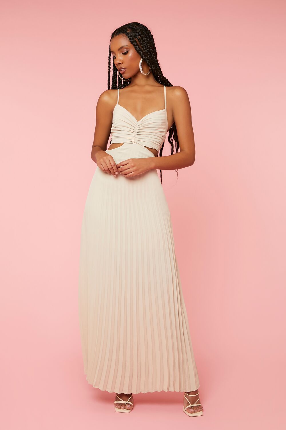 Pleated Cutout Maxi Dress - Image 9