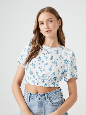 Floral Print Crop Top