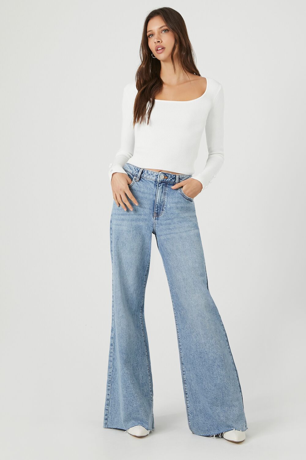 Sweater-Knit Scoop-Neck Crop Top - Image 4