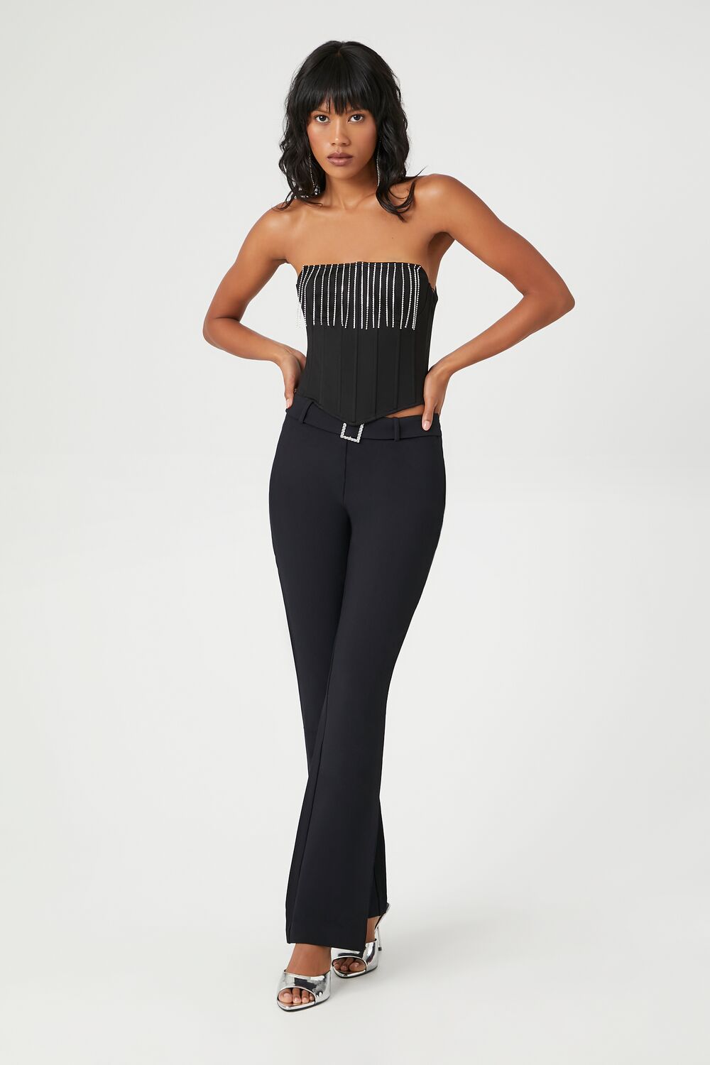 Rhinestone Fringe Tube Top - Image 4