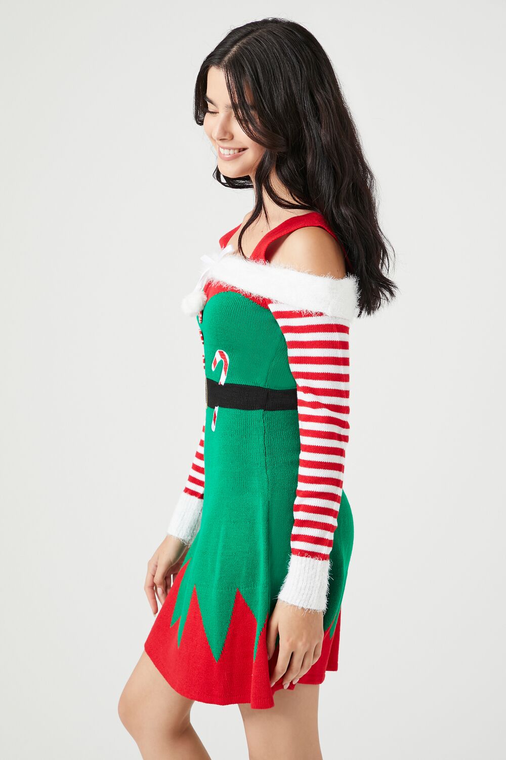 Peppermint Elf Mini Dress - Image 2