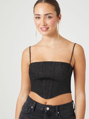 Denim Cropped Cami