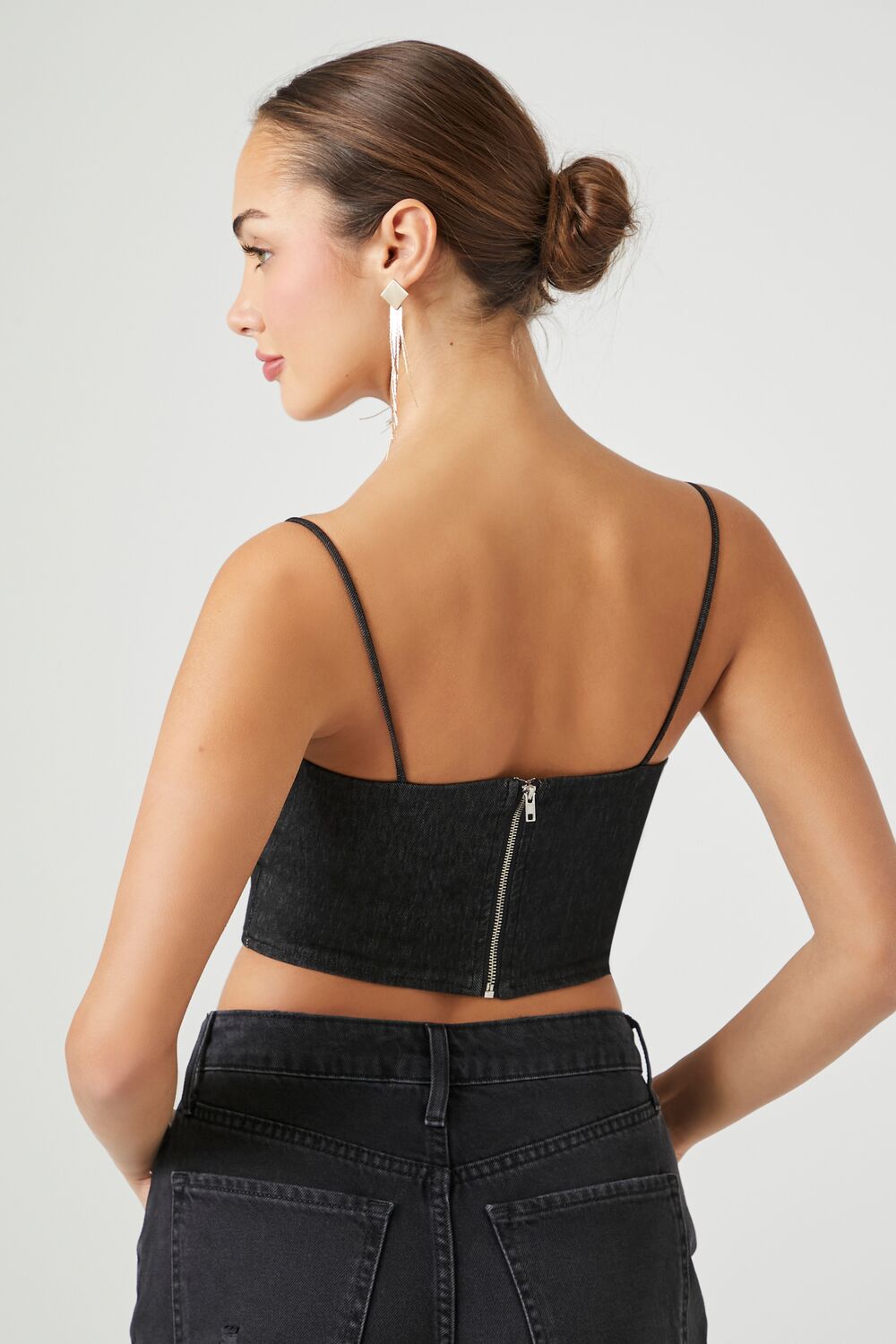 Denim Cropped Cami - Image 3
