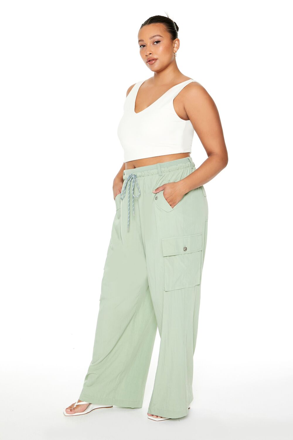 Plus Size Straight-Leg Cargo Joggers - Image 2