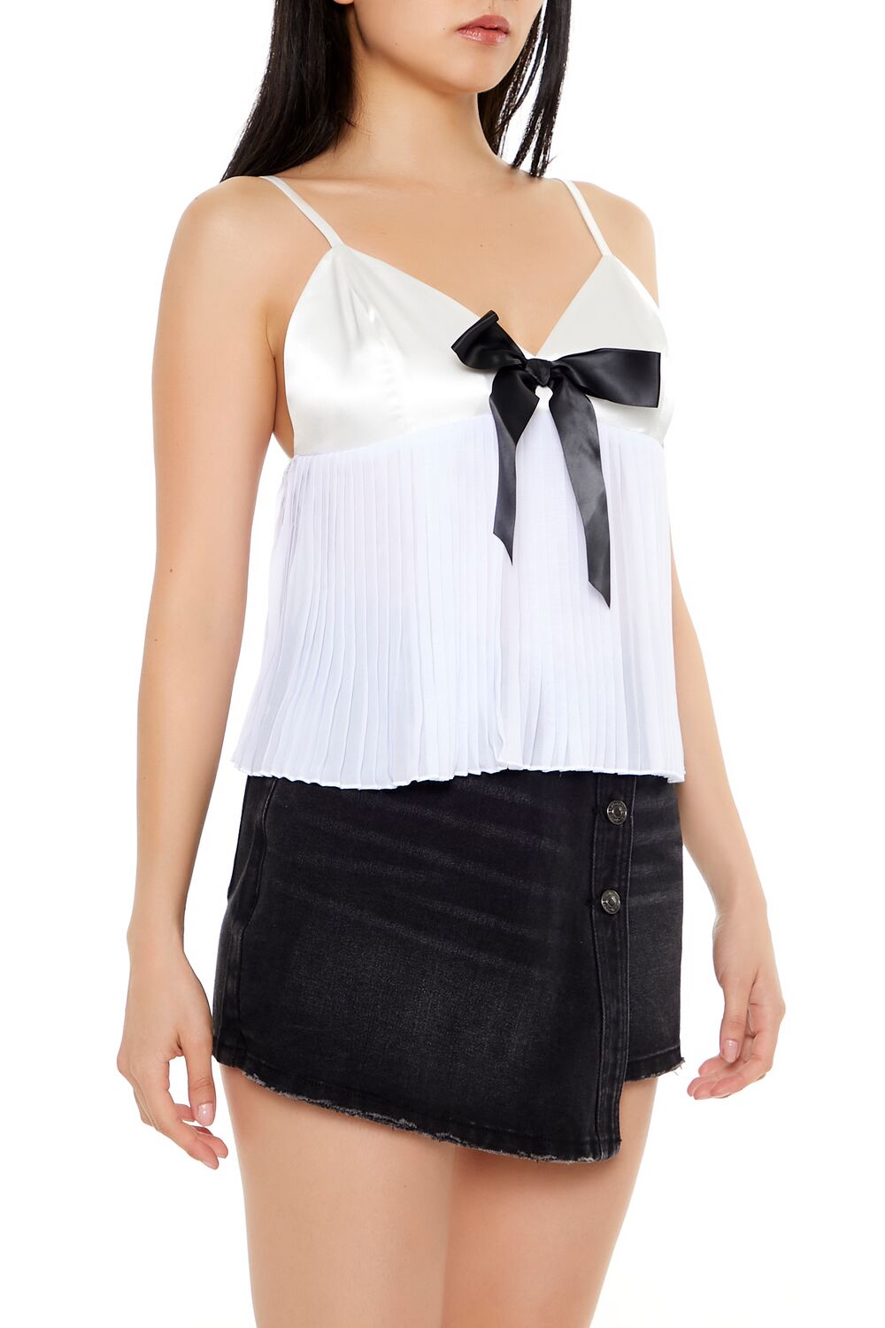 Satin Bow Flounce Cami - Image 4