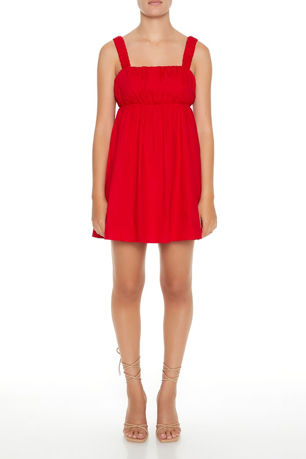 Poplin Babydoll Mini Dress - Image 5
