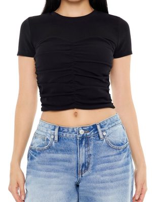 Ruched Crew Tee