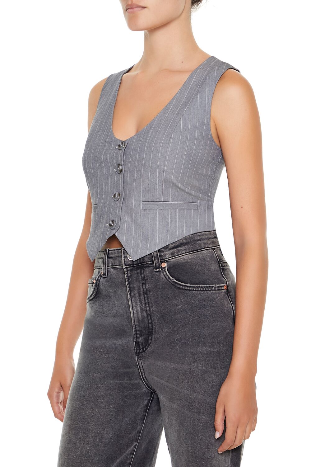 Pinstriped Crop Top - Image 4