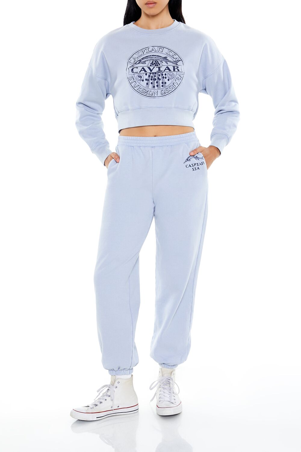 Caviar Graphic Cropped Pullover - Image 2