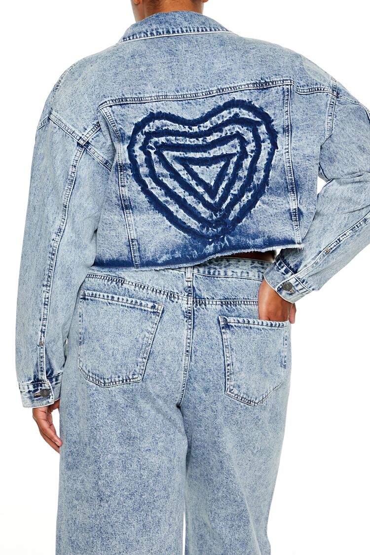 Plus Size Heart Mineral Wash Jacket - Image 5