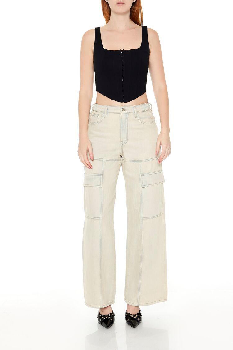 Hook-and-Eye Corset Crop Top - Image 2