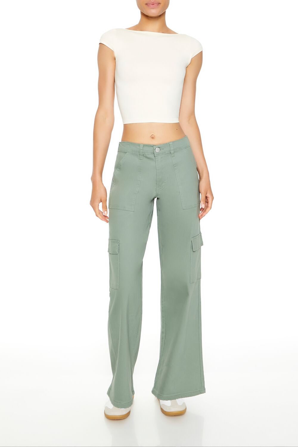 Twill Low-Rise Cargo Pants - Image 11