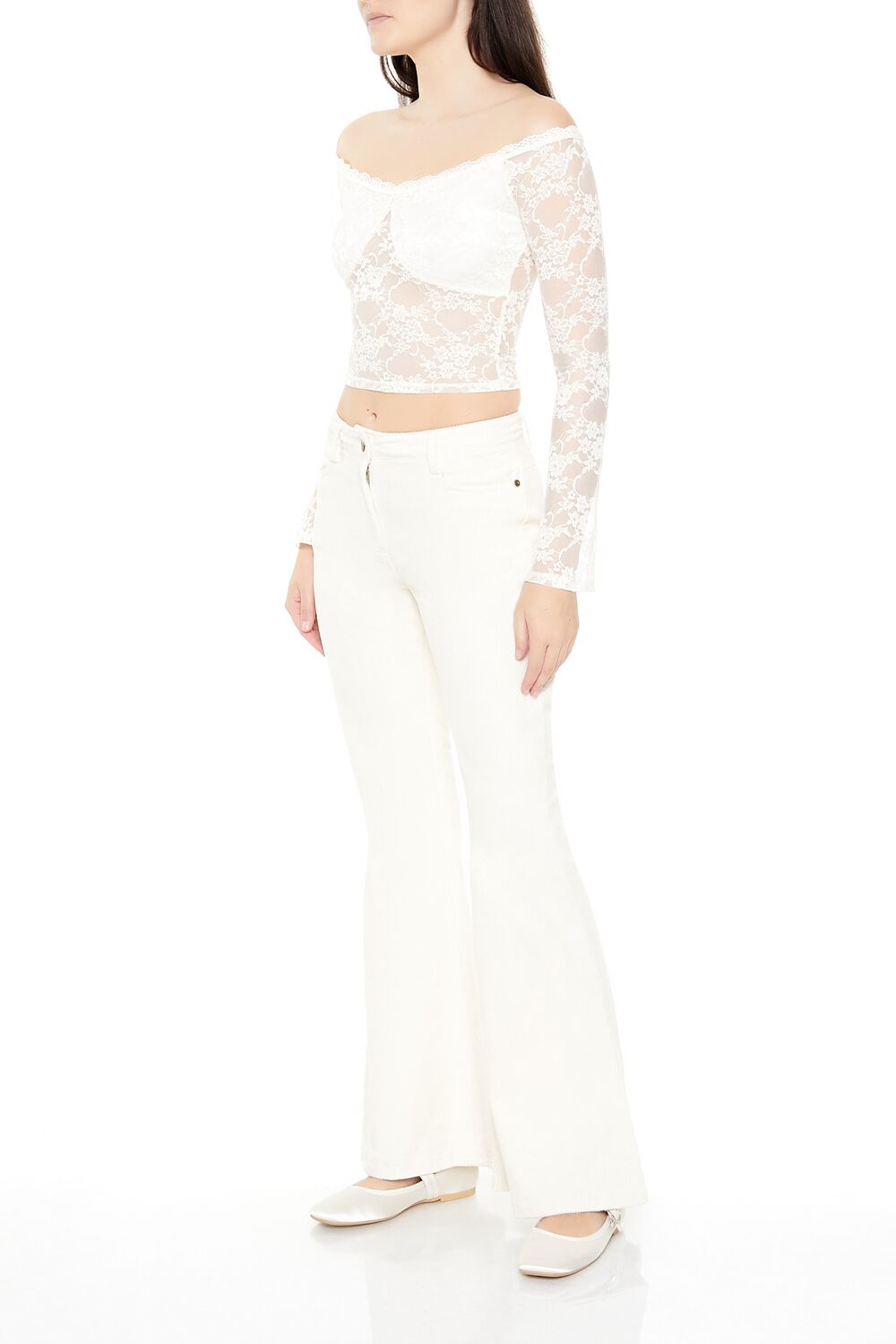 Corduroy Mid-Rise Flare Pants - Image 3