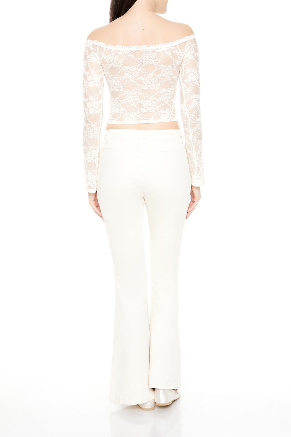 Corduroy Mid-Rise Flare Pants - Image 4