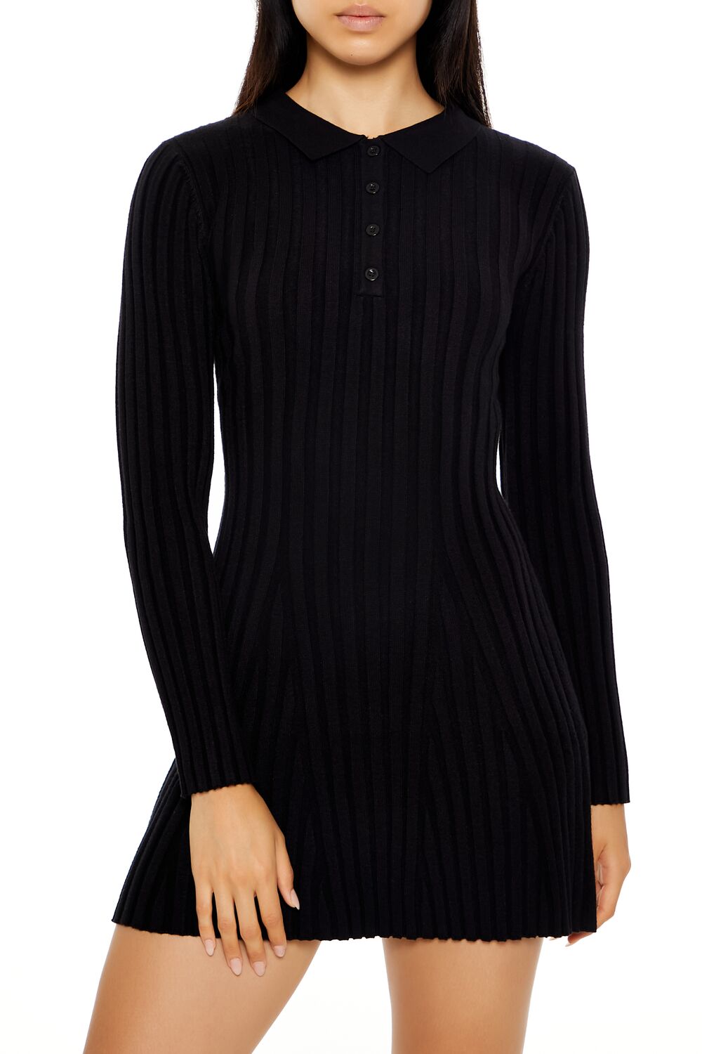 Sweater Shirt Mini Dress - Image 2