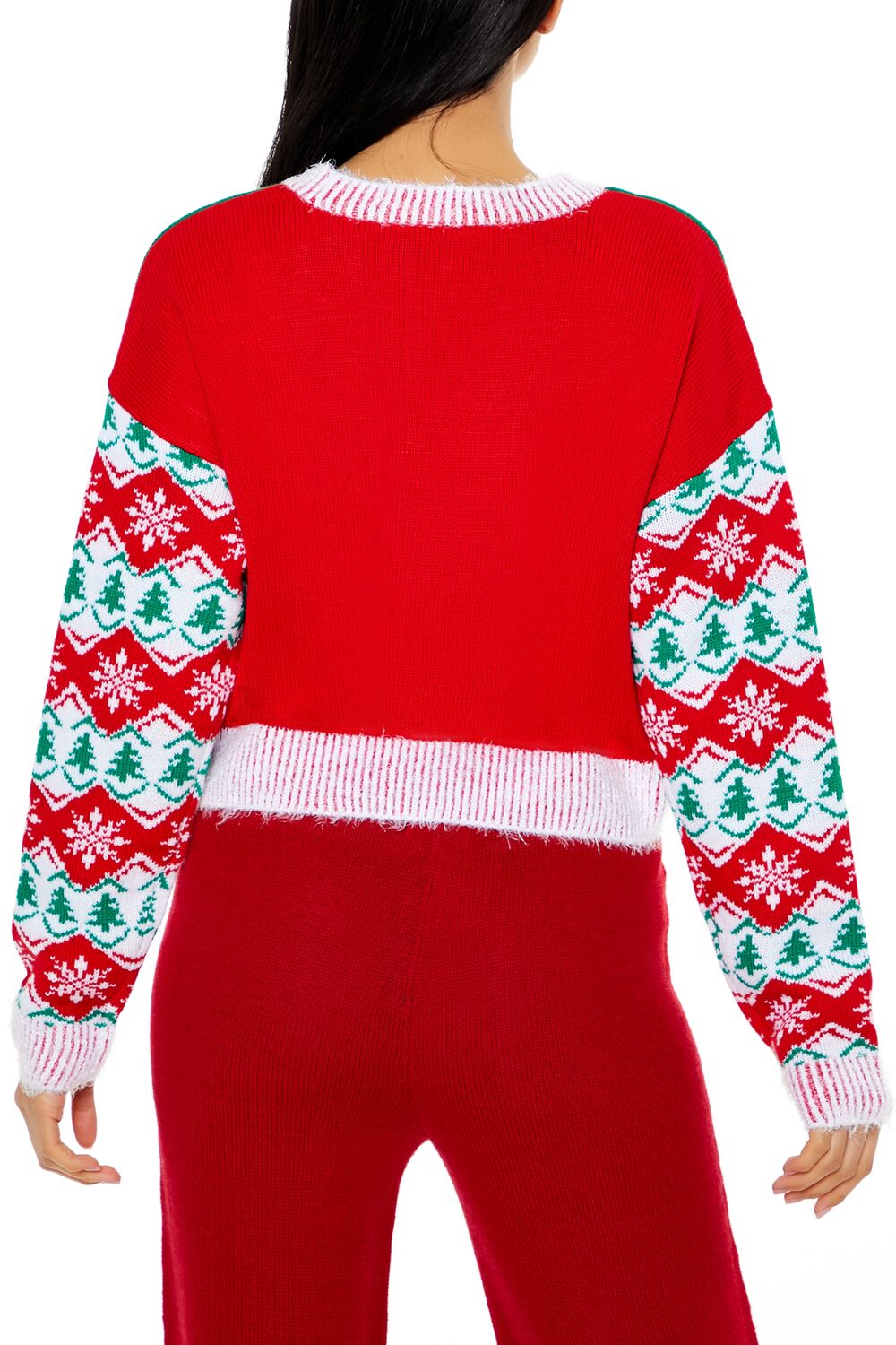 Snowboarding Santa Cardigan Sweater - Image 5